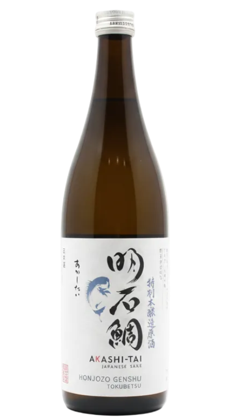 Akashi-Tai Honjozo Genshu Tokubetsu Sake 19% 720ml Bottle
