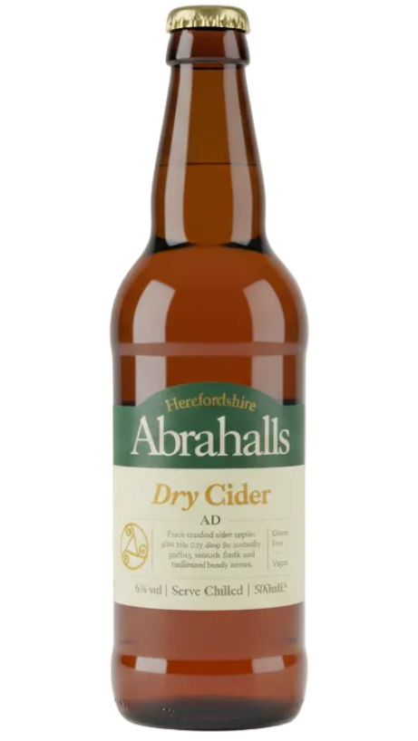Celtic Marches Abrahalls Dry 6.0% 500ml cider bottle
