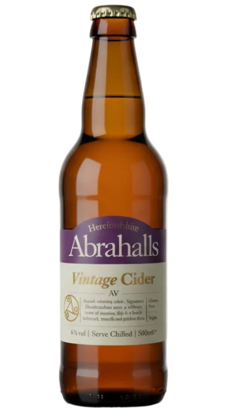 Celtic Marches Abrahalls Vintage 7.3% 500ml cider bottle