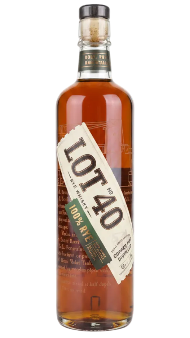 Lot 40 Rye Whisky 43% 700ml Bottle
