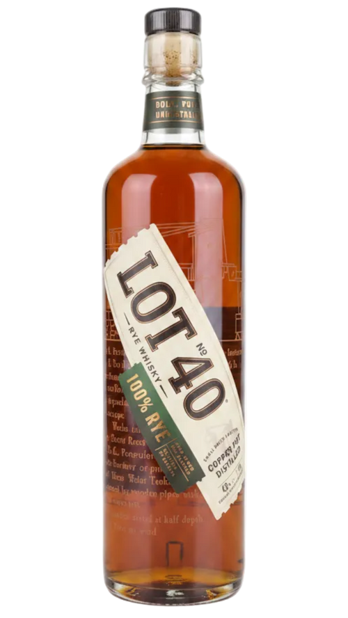 Lot 40 Rye Whisky 43% 700ml Bottle