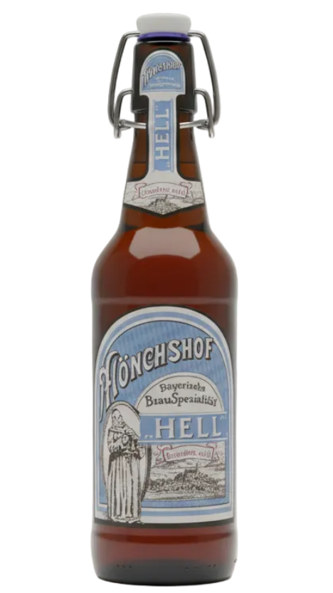 Mönchshof Bayerisch Hell 4.9% 500ml bottle Bavarian lager