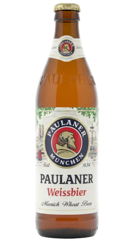 Paulaner Hefe-Weissbier 5.5% German wheat beer 500ml bottle