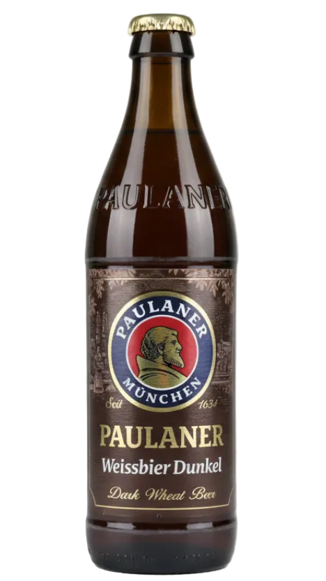 Paulaner Hefe-Weissbier Dunkel 5.5% German dark wheat beer 500ml bottle
