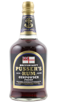 Pusser's Gunpowder Proof Black Label Rum 54.5% 700ml Bottle