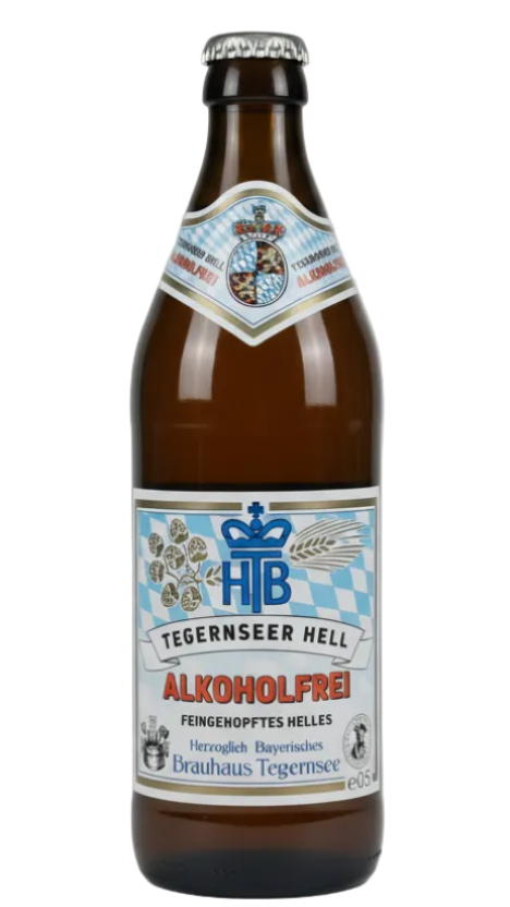 Tegernseer Hell Alkoholfrei 0.5% non-alcoholic German lager 500ml bottle
