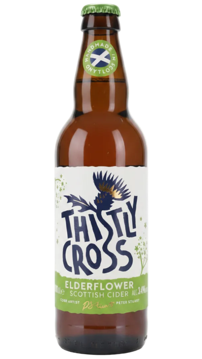 Thistly Cross Elderflower Scottish Cider 3.4% 500ml Bottle