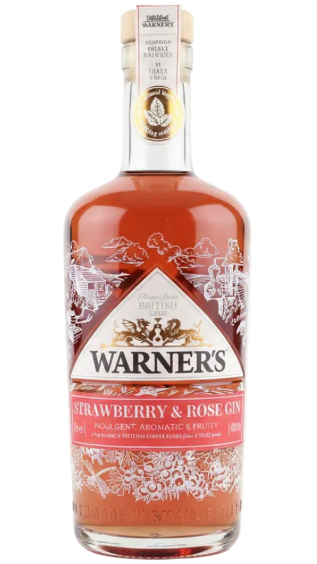 Warner's Strawberry & Rose Gin 40% 700ml Bottle
