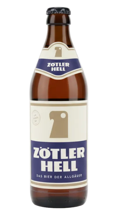 Zötler Hell 5.0% 500ml bottle Bavarian Helles